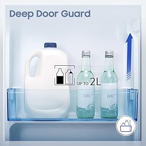 A Deep Door Guard can safely store larger bottles