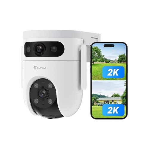 61wcHDv7WML._SX679_ EZVIZ by Hikvision|1296P H9C Dual-Lens(3MP+3MP) Pan & Tilt Wi-Fi Camera|2-Way Talk|AI-Powered Human/Vehicle Detection|Active Defense with Siren and Strobe Light|Weatherproof Design|Upto 512GB Support